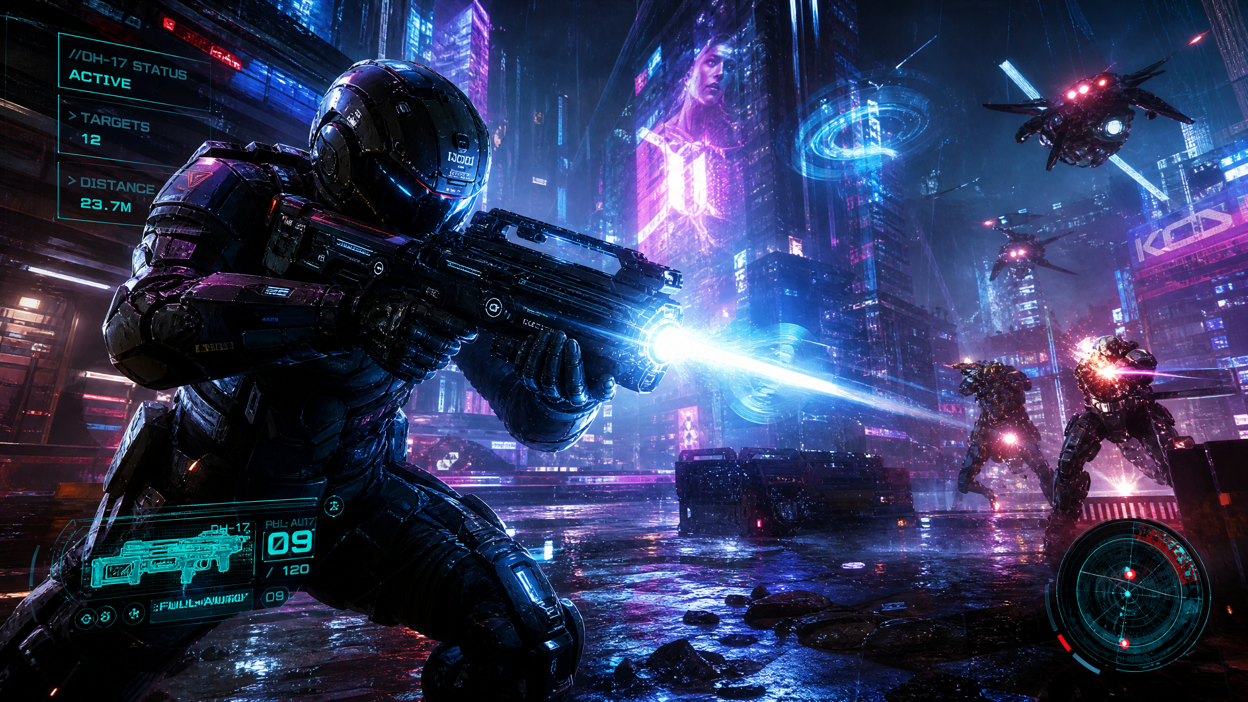 Neon Protocol shooter